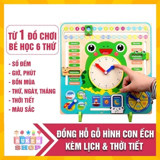 Đồng hồ lịch đa năng giúp bé học thời gian và thời tiết