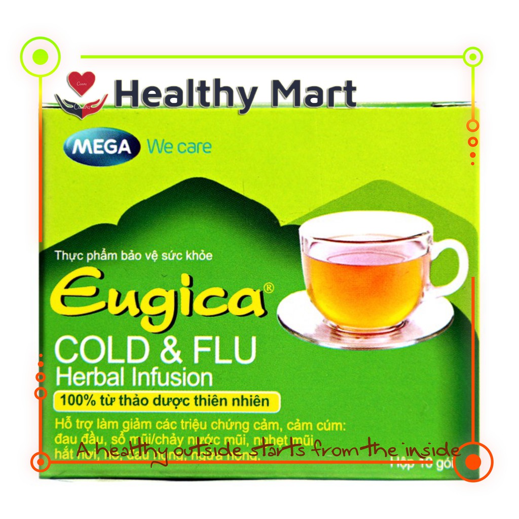 ✔️ Trà Thảo Dược Eugica Cold & Flu (10 gói/hộp)