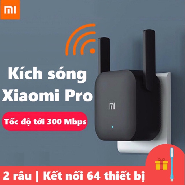 Kích sóng Wifi Xiaomi Pro 300M, 2 râu, bắt sóng khoẻ