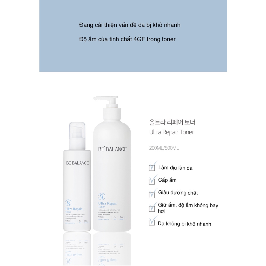 Nước hoa hồng BEBALANCE Ultra Repair Toner 200ml