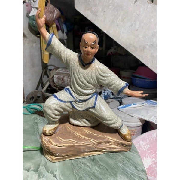Tượng Bonsai Tiểu Cảnh Hoàng phi hồng men Rạn Gốm Sứ Bát tràng 1 size