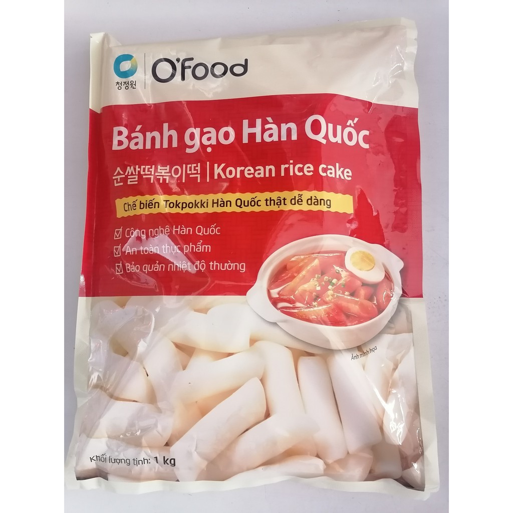 Bánh gạo Hàn Quốc (O'food) gói 1kg [dùng làm món Tokpokki]