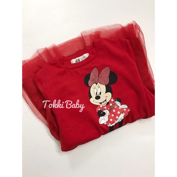 Váy tutu cho bé gái hình Mickey đỏ