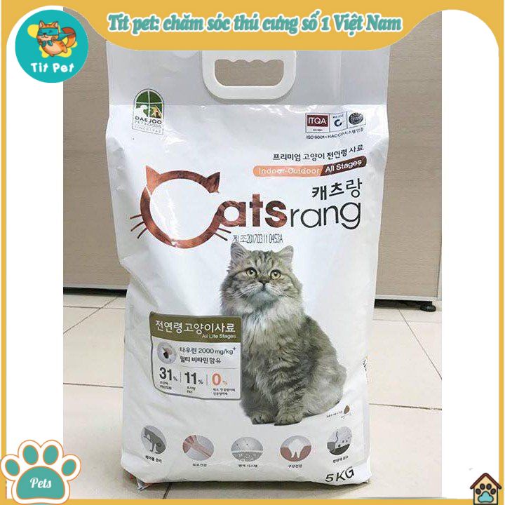 [Mã PET50K giảm Giảm 10% - Tối đa 50K đơn từ 250K] [DATE MỚI NHẤT] Thức Ăn Hạt Cho Mèo CATSRANG Hàn Quốc