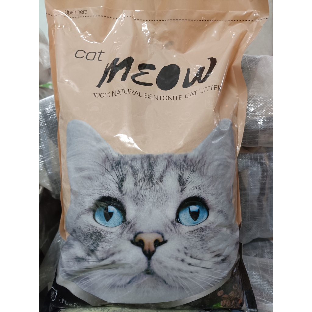 Cát vệ sinh cho mèo Meow Cat 8L hương cà phê, Cát vệ sinh cho mèo khử mùi, vón cục