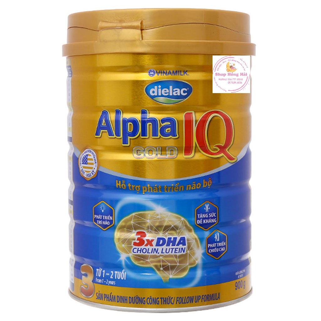 Sữa bột Diealac Alpha Gold số 3 900g từ 1-2 tuổi