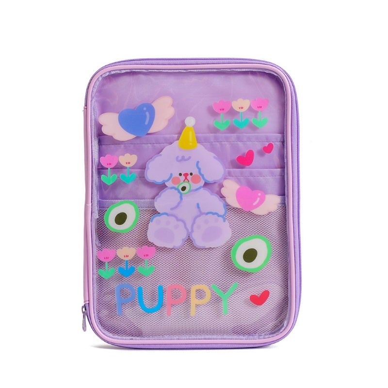 Túi Đựng Máy Tính Bảng 11 Inch Bằng Chất Liệu Pvc Trong Suốt In Hoạ Tiết Hoạt Hình Xinh Xắn