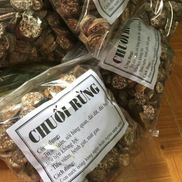 Chuối hột rừng thái lát phơi khô giòn ngon ko vụn