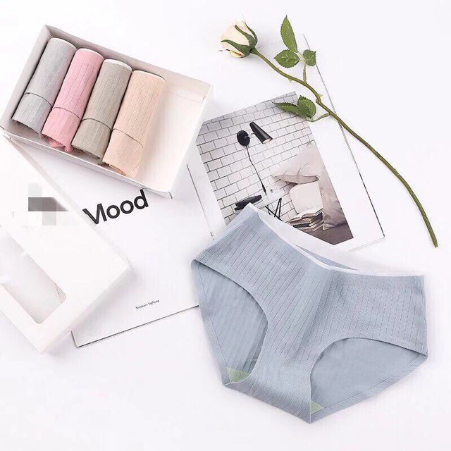 Quần Lót Cotton Gân Tăm Không Đường May Kháng Khuẩn Siêu Đẹp _ QC4- LM | BigBuy360 - bigbuy360.vn