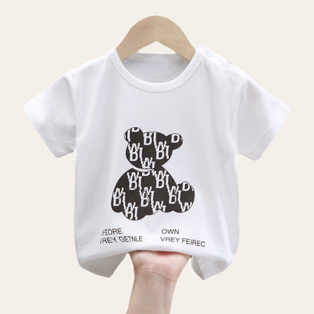 Áo thun bé gái form rộng chất cotton thoáng mát cho bé gái 2-8 tuổi