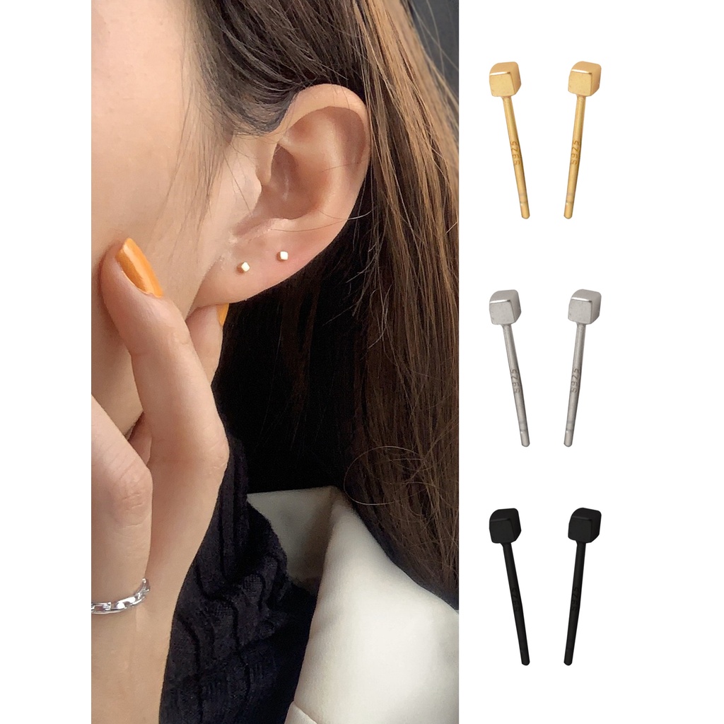 Bông tai mạ bạc sterling 925 không dị ứng đơn giản