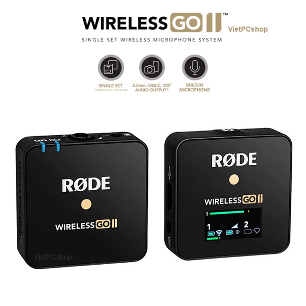 Micro thu âm Không dây RODE Wireless GO II và GO II Single