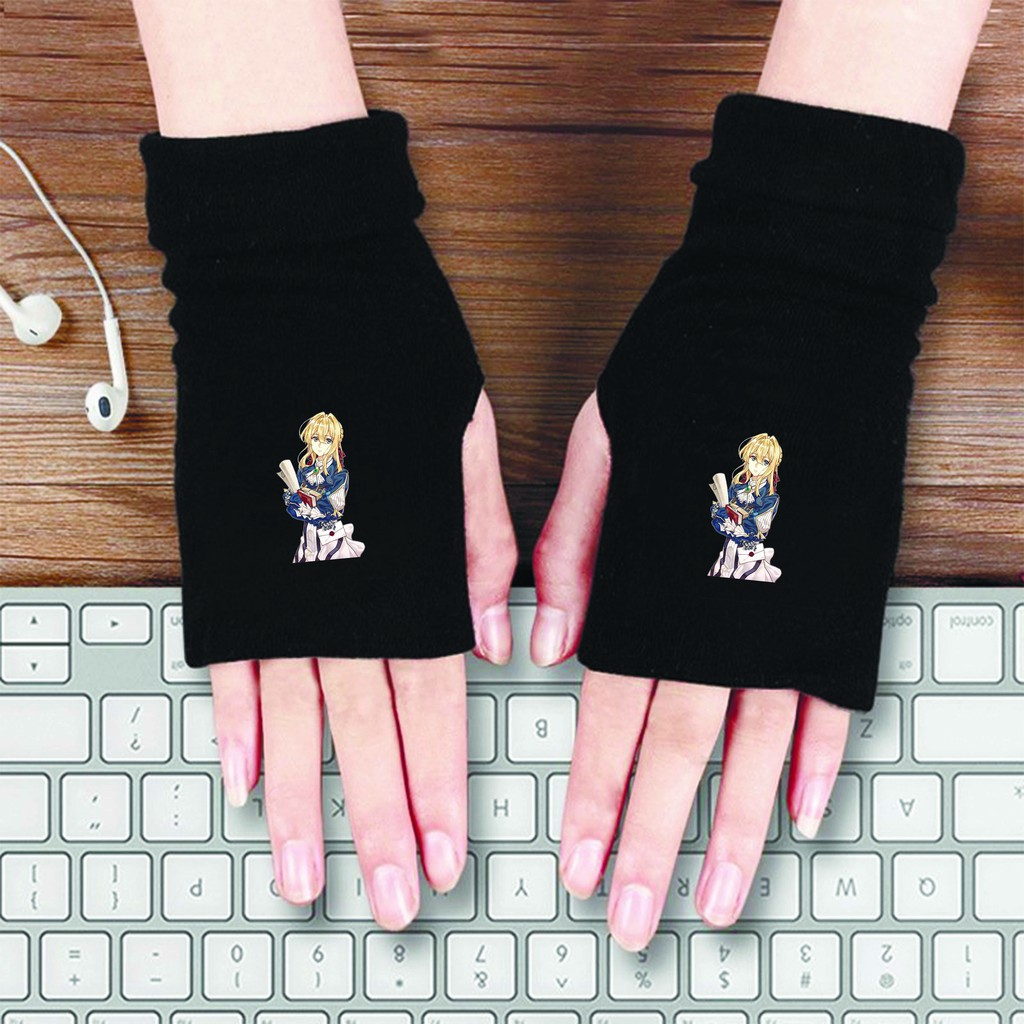 Găng tay len Violet Evergarden Búp bê ký ức anime chibi thời trang