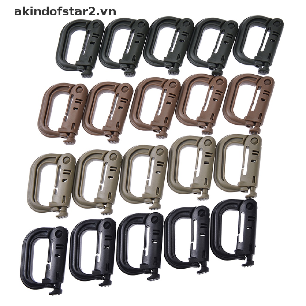 Set 5 Vòng Kẹp Nhựa Hình Chữ d Chuyên Dụng Cho Móc Khóa