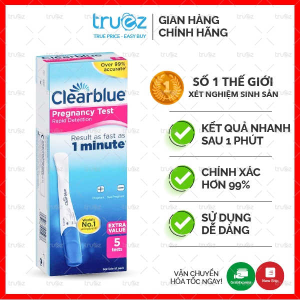 Que thử thai siêu nhanh trong 1 phút [ÚC] Clearblue 1 minute [Chính hãng]