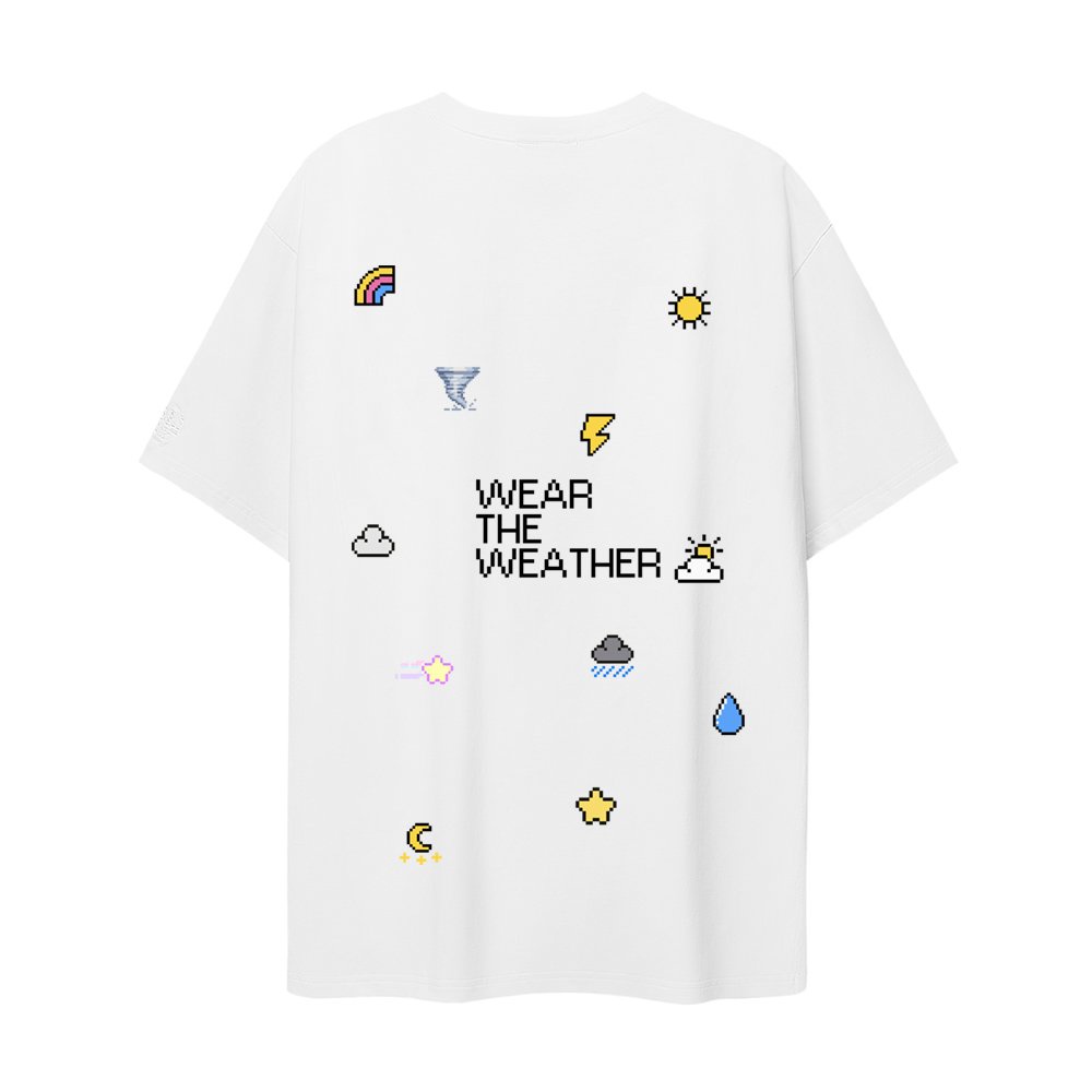 Áo thun Pixel weather - Ressible [Streetwear/White]