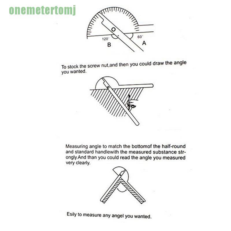 Thước Đo Góc Bằng Thép Không Gỉ 100mm 0-180 Độ