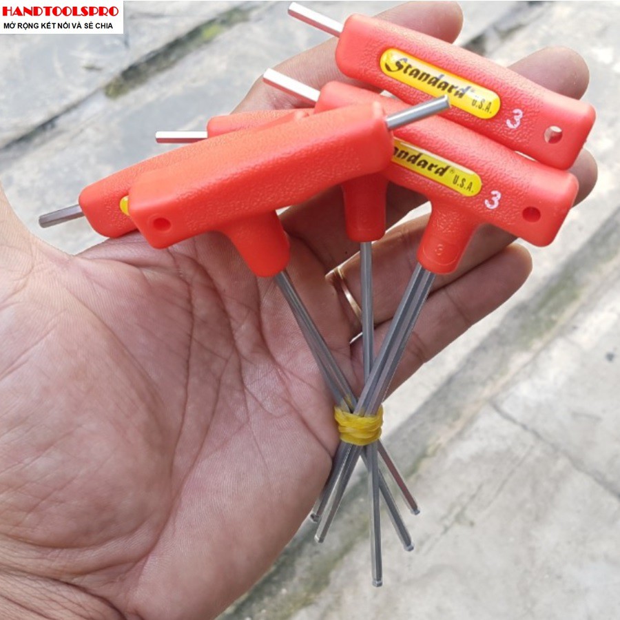 Lục giác bi có tay cầm chữ T đủ size từ 2mm===> 8mm STANDARD