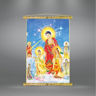 Tranh Đạo Phật ,Tranh phật “Tam Thánh Phật” mã W7004