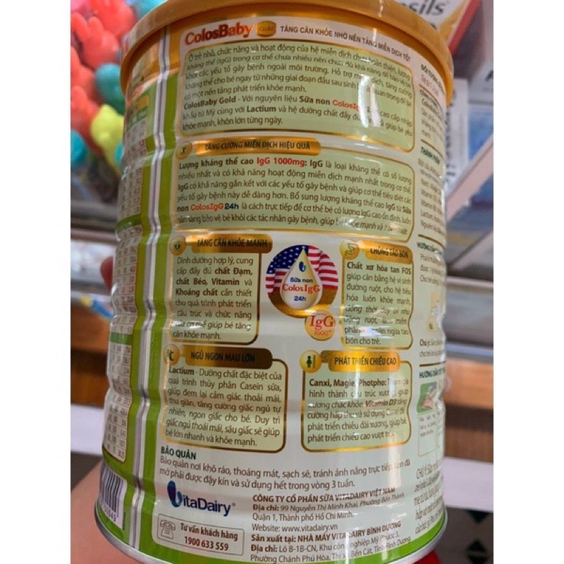 Sữa COLOSBABY GOLD 0+ 1000IgG lon 800gr (Date mới nhất)
