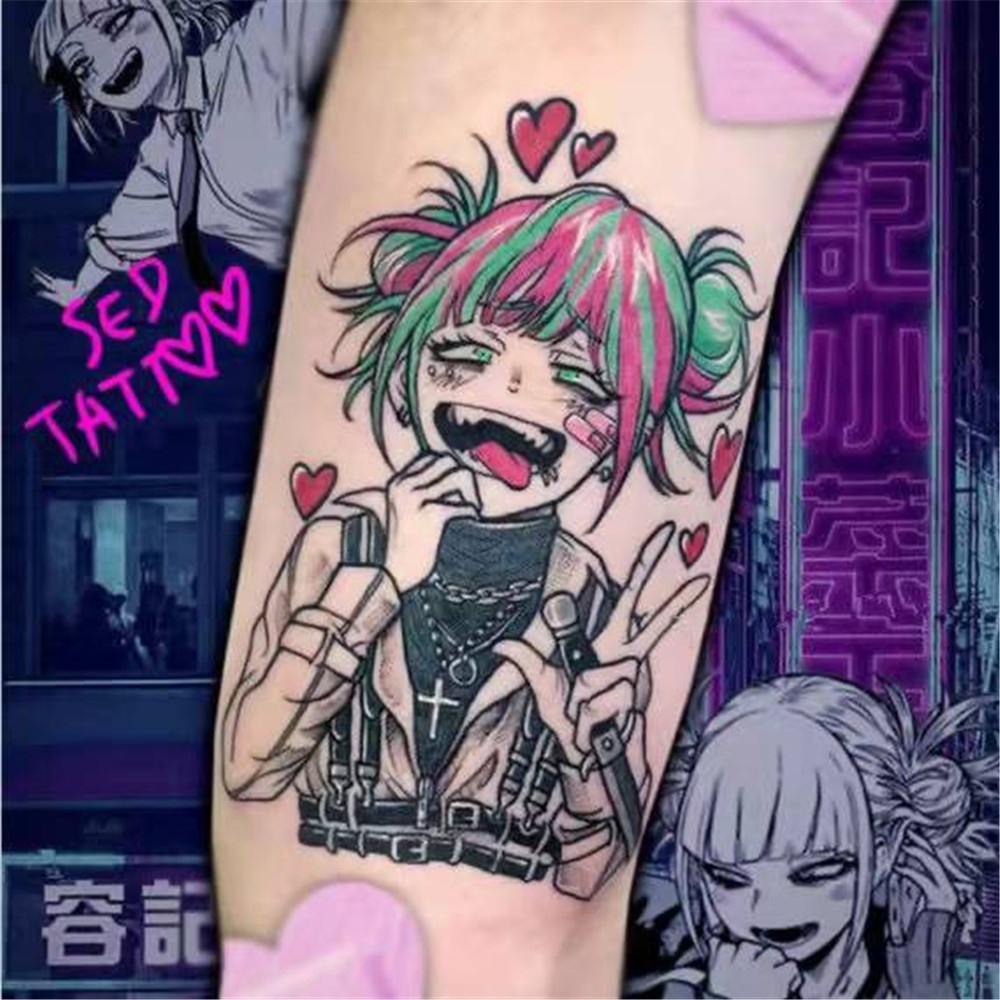 Bộ 9 Hình Xăm Dán Tạm Thời Chống Nước Lâu Trôi Phong Cách Hip hop