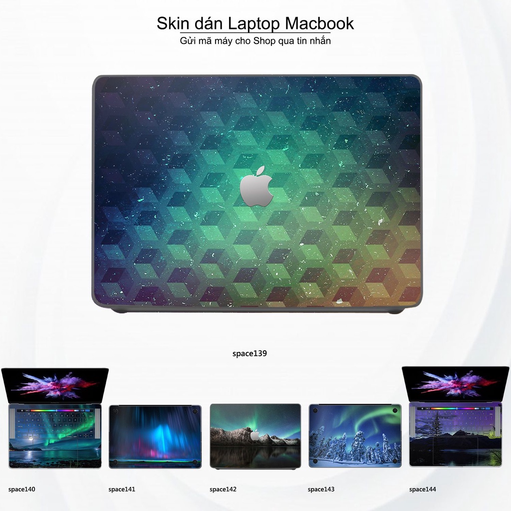 Skin dán Macbook mẫu không gian (đã cắt sẵn, inbox mã máy cho shop)