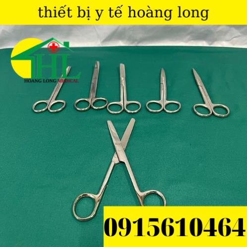 [ Hàng Cao Cấp ] Kéo Y Tế Thẳng Hai Đầu Tù 16cm Parkistan - Kéo Cắt Thuốc 16cm