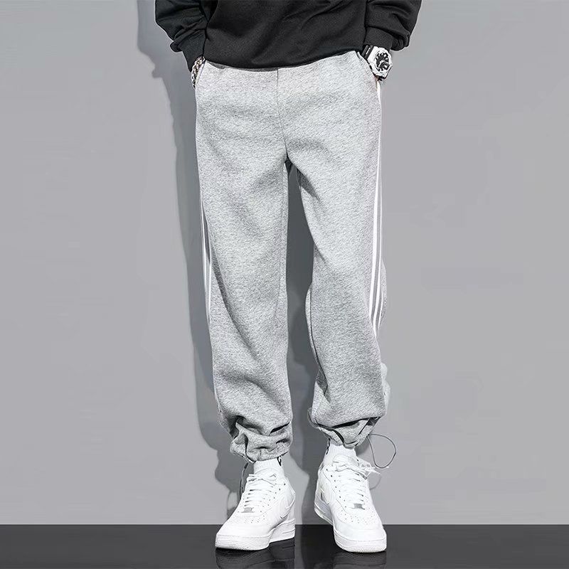 Quần dài ống rộng kẻ sọc thời trang Hàn Quốc cao cấp cho nam size S-3XL