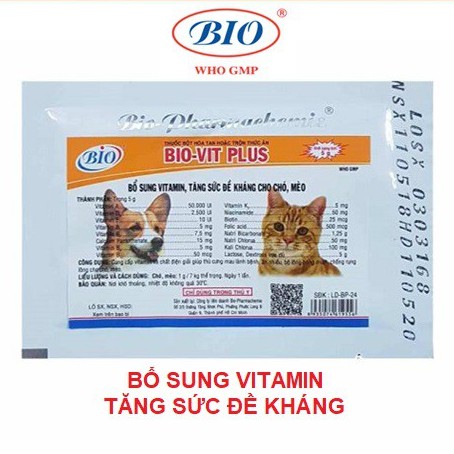 Bio-Vit plus 5g - Vitamin cao cấp dành cho chó mèo