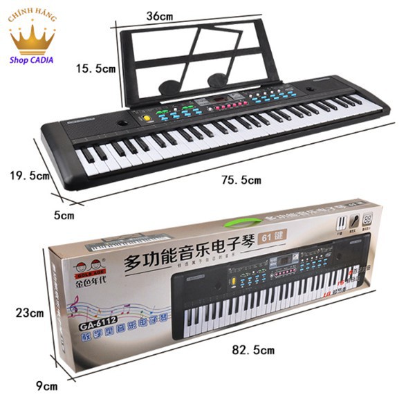 [CÓ SẴN] Đàn Piano Điện Tử Keyboard 61 Phím Kèm Mic - Đàn Organ Đàn Điện Tử Cho Bé Luyện Tập - Nhiều bài hát, chức năng