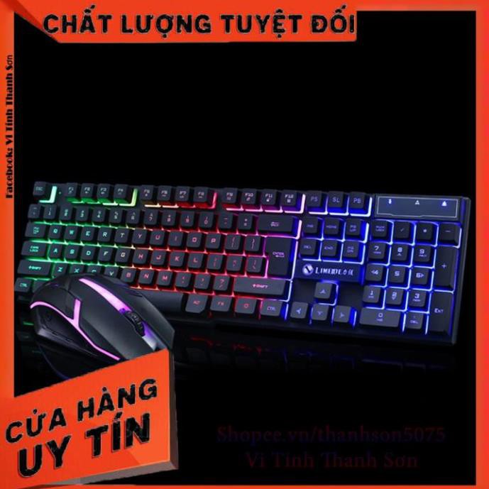 [Mã TH10KD20  hoàn đến10K xu] [MÀU ĐEN] Bộ Bàn Phím Và Chuột Game Led 7 Màu LIMEIDE GTX300 - Vi Tính Thanh Sơn