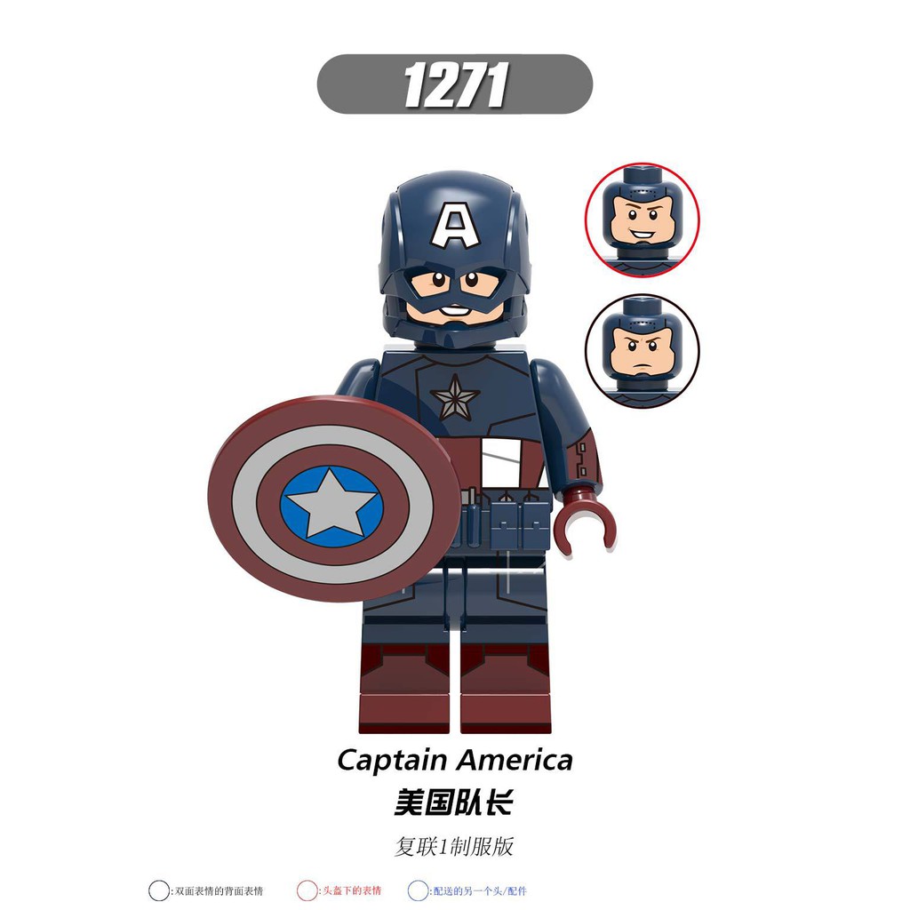 Minifigures Các Mẫu Nhân Vật Siêu Anh Hùng Loky Iron Man Captian Thor Black Window X0259