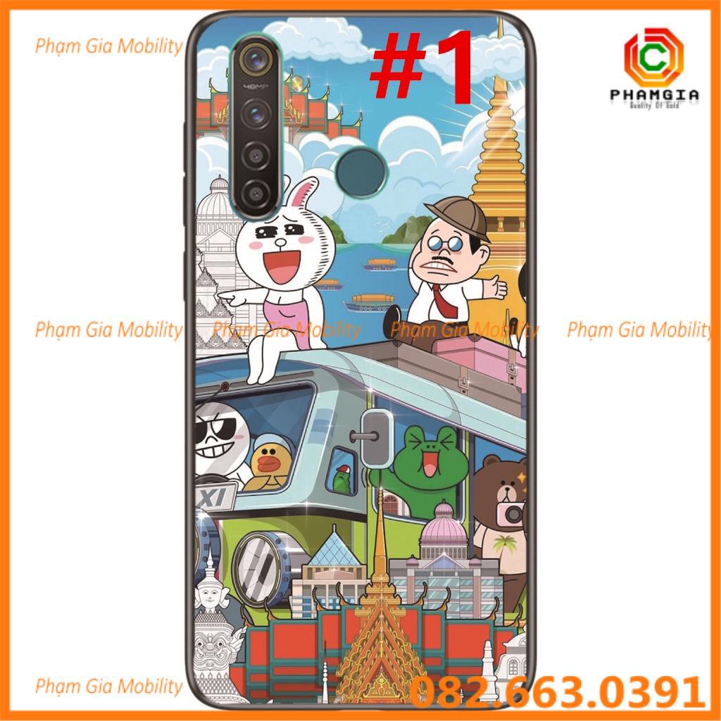 Ốp lưng kính chống xước hình đẹp Realme 5i / Realme 5S / Realme 5 Pro / Realme Q/ Realme C3