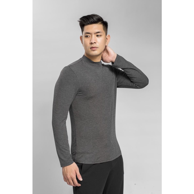 Áo giữ nhiệt Aristino cổ lọ  giữ ấm thấm hút thoáng khí ALT002W8