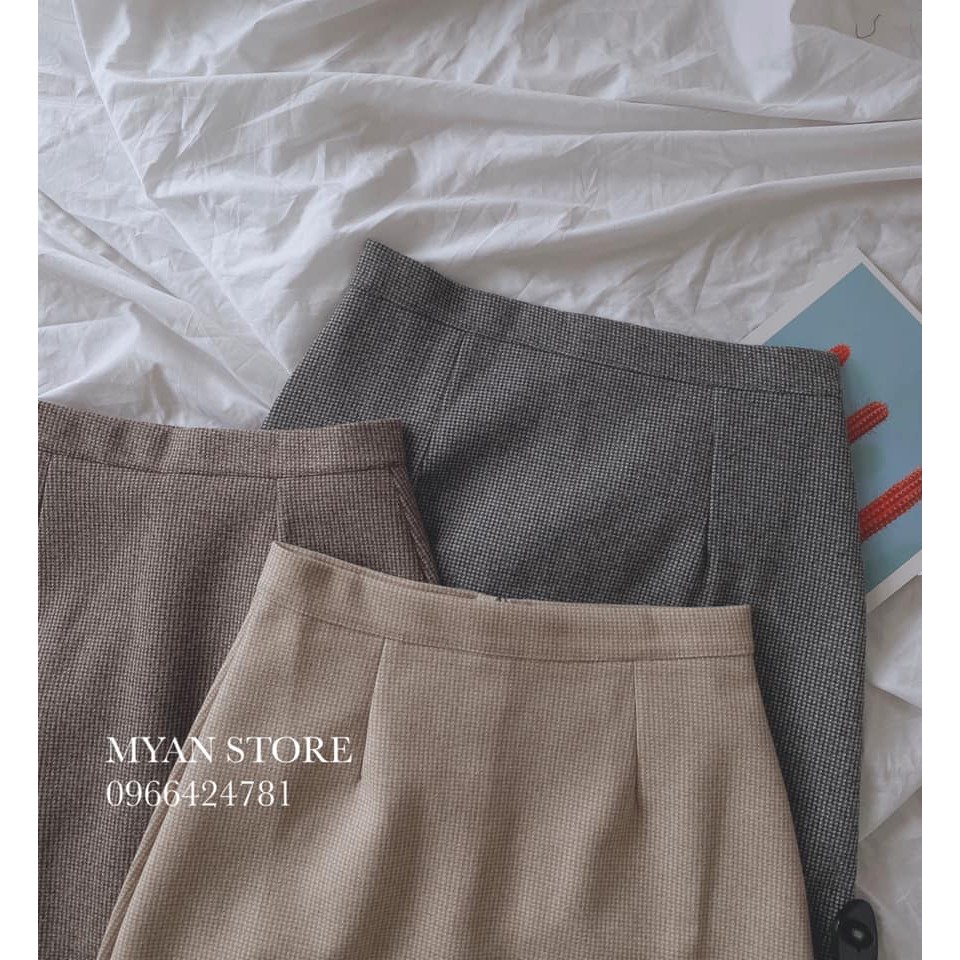 [Mã WARUN27 giảm 12k đơn 99k] Chân váy dạ kẻ nhỏ V10204 | BigBuy360 - bigbuy360.vn