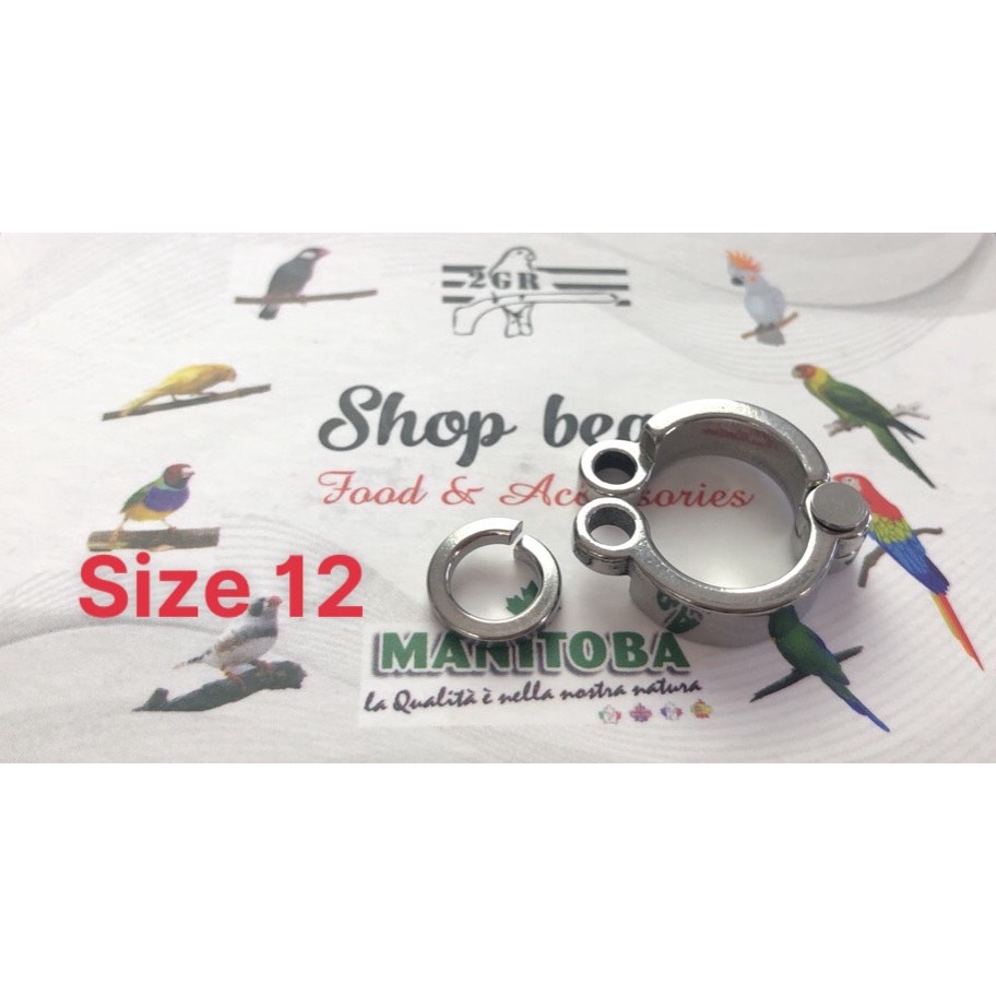 Vòng chân  cho vẹt , chim dùng cho xích chân inox 304 dạng đóng mở