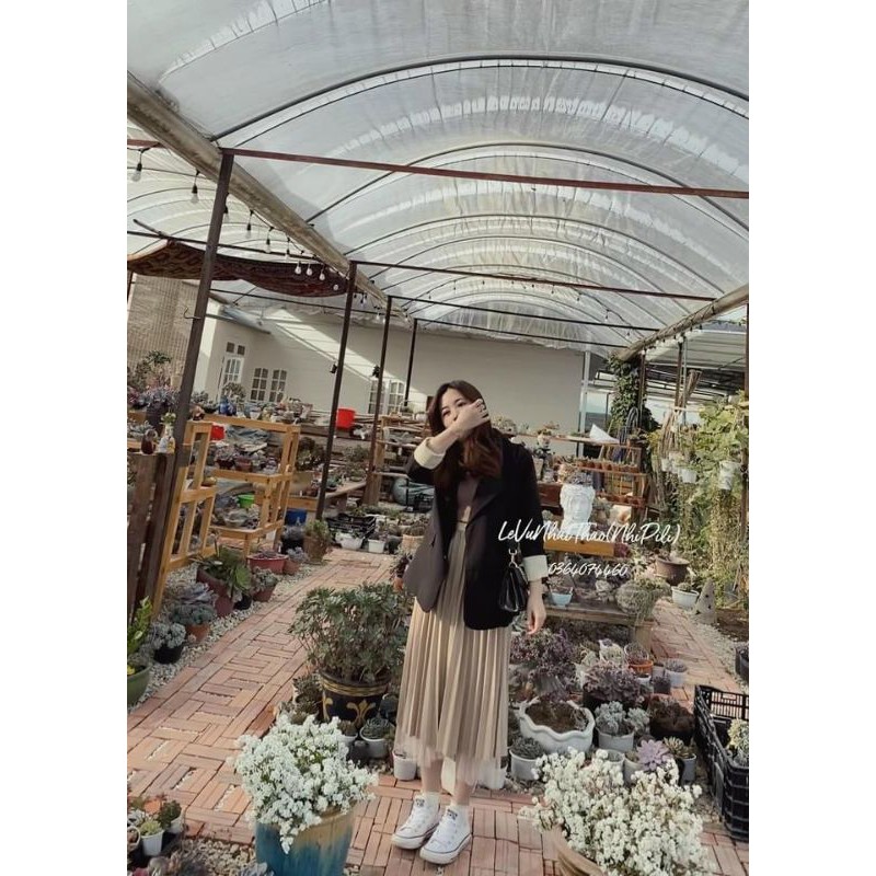 Chân váy xếp ly dài 2 lớp sang chảnh QC Hàng Sẵn | BigBuy360 - bigbuy360.vn