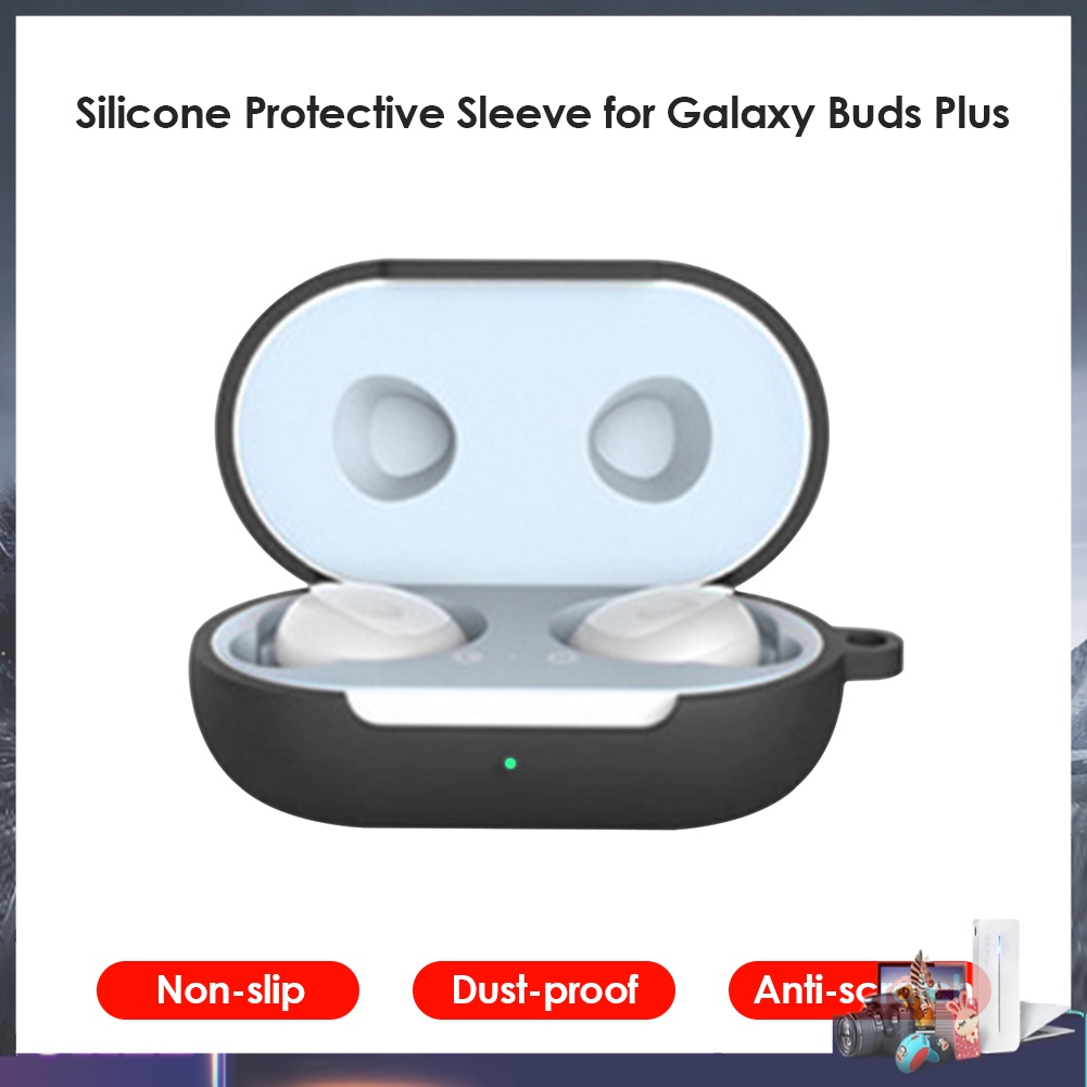 Vỏ bảo vệ hộp sạc tai nghe Samsung Galaxy Buds Plus bằng silicone kèm móc khóa