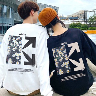 Áo sweater off white hoa cúc GD unisex 01thoitrang