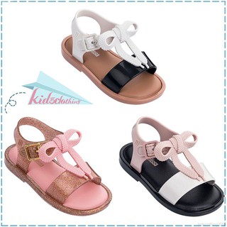Sandal nhựa PVC có nơ dễ thương cho bé gái