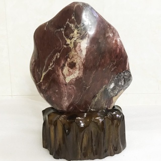 Cây đá vân đỏ hồng tự nhiên chất canxite cao 35 cm nặng 8 kg cho người mệnh Thổ và Hỏa