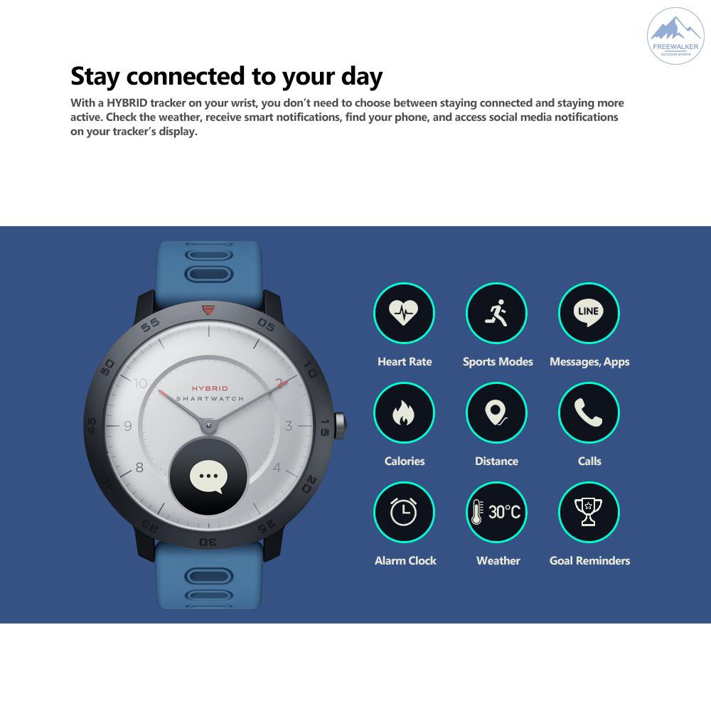 Đồng hồ thông minh Zeblaze HYBRID màn hình OLED 0.49" đo huyết áp/nhịp tim/theo dõi giấc ngủ BT4.0
