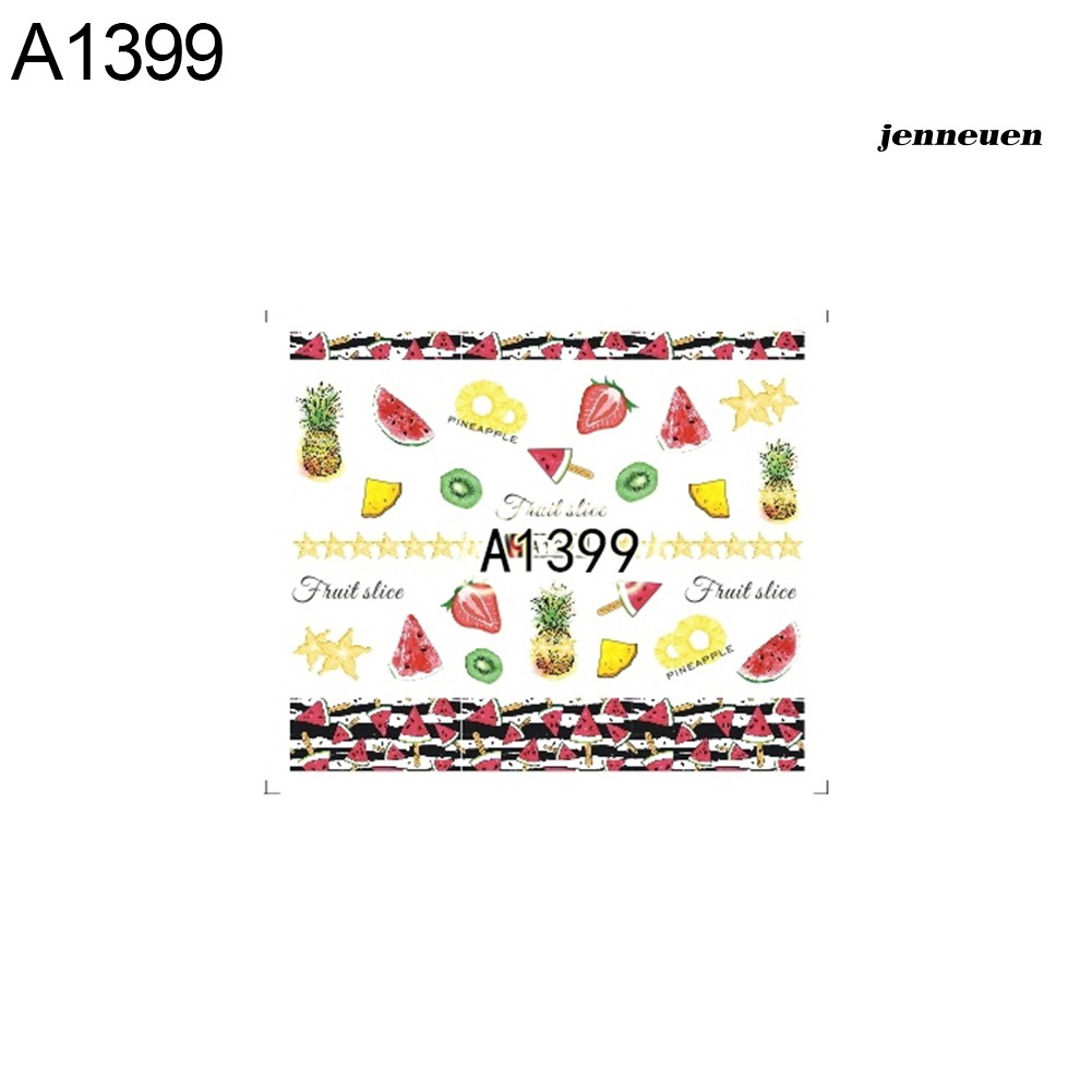 Nhãn dán móng tay trang trí móng kiểu trái cây dễ thương