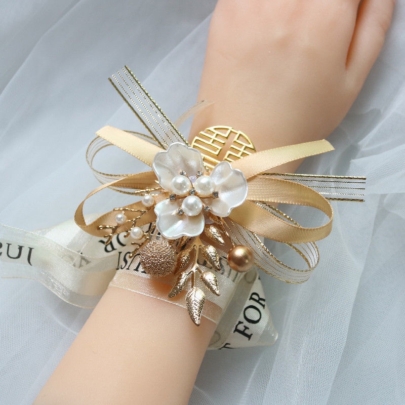 [Aishang Beautiful] Vòng Tay Hoa Cô Dâu Xinh Đẹp Phong Cách Hàn Quốc Dùng Trong Đám Cưới