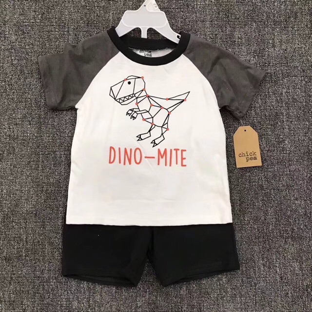 Bộ cotton Dino-mite bé trai