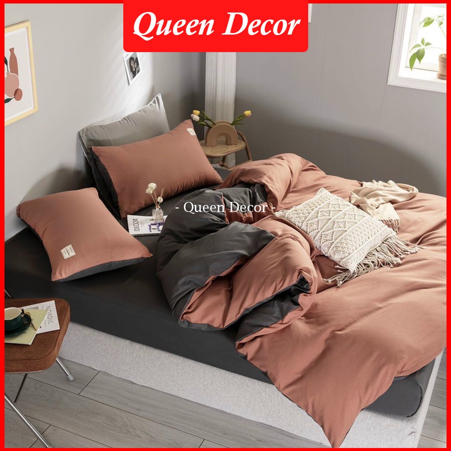 Bộ Chăn Ga Gối, Ga Giường Cotton Cotton Tici Hàn Quốc Set 5 Món M2, M6, M8, 2M2 - Queen Decor | BigBuy360 - bigbuy360.vn