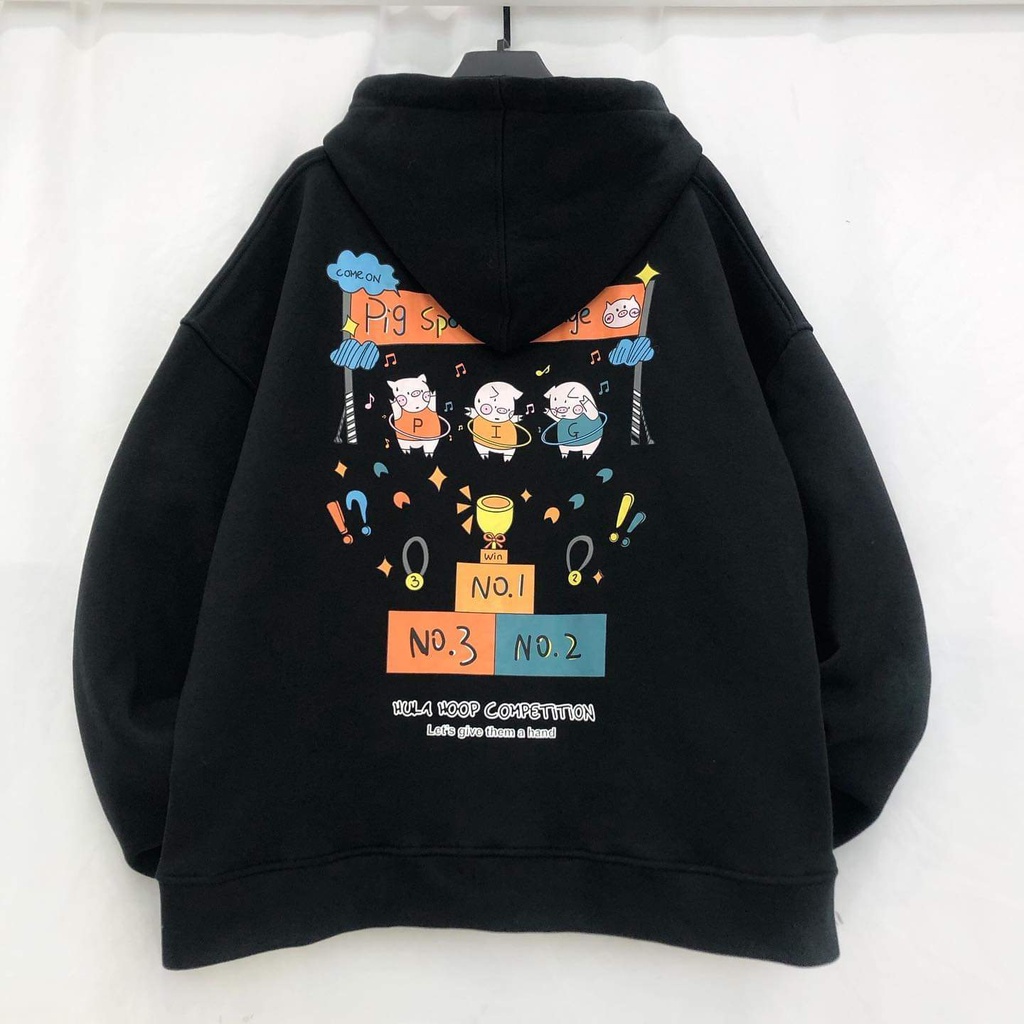 Áo Hoodie Nỉ Bông PIG SPORT Form Rộng Ulzzang Unisex | BigBuy360 - bigbuy360.vn