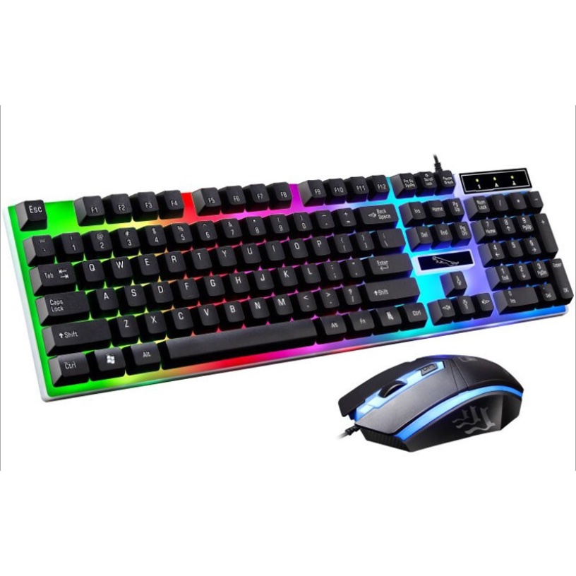 Bàn phím chuột máy tính Led RGB Coputa bàn phím giả cơ bàn phím chuột gaming có dây G21