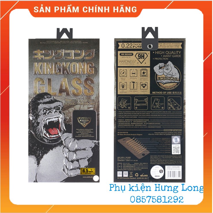 [Đã có Iphone 12] Kính Cường Lực iPhone WK KingKong 3D Full Màn