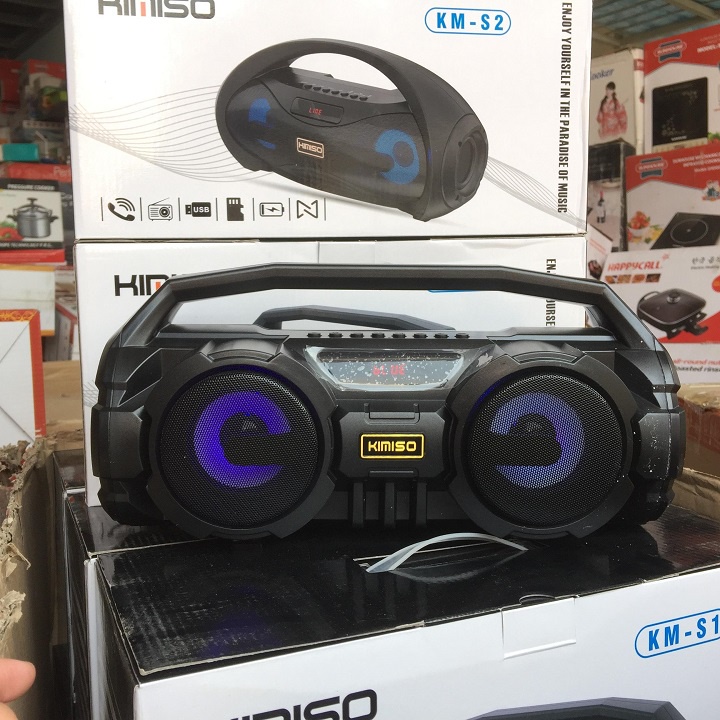 Loa Bluetooth Kimiso MK S1 - Loa Bluetooth Karaoke Tặng Kèm Mic Có Đèn Led Sống Động Bass Cực Khỏe - Bảo Hành 12 Tháng